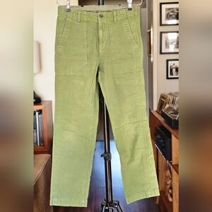 J.Crew Crewcuts Girls Green Garment Dyed Chino Twill Pants